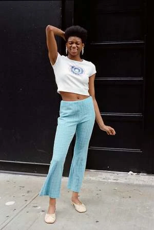 WrayRikki Pant - Ocean Micro Gingham - Image 3