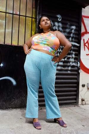 WrayRikki Pant - Ocean Micro Gingham - Image 4