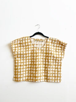 Happy French Ganghappyfrenchgang Zlia Top - Camel Grid