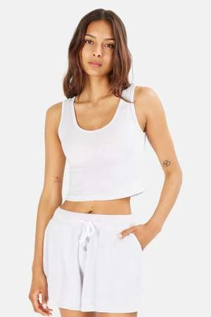 The Tile ClubZo Cropped Tank - Whiteout Lilac