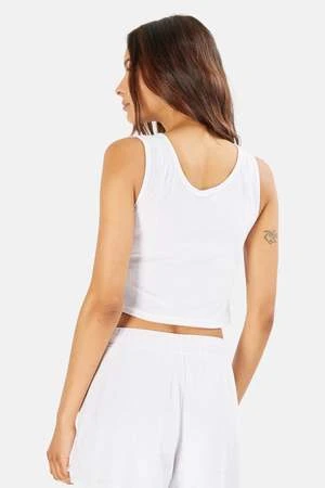 The Tile ClubZo Cropped Tank - Whiteout Lilac - Image 3