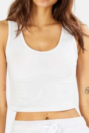 The Tile ClubZo Cropped Tank - Whiteout Lilac - Image 4