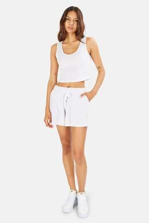 The Tile ClubZo Cropped Tank - Whiteout Lilac - Image 5