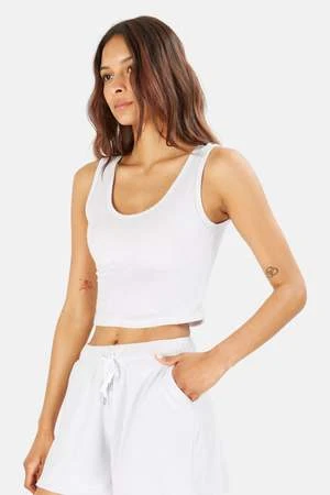 The Tile ClubZo Cropped Tank - Whiteout Lilac - Image 2