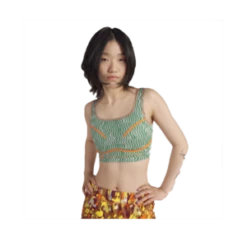 Adidasby Stella McCartney Crop Top - Print Green/Clear Onix